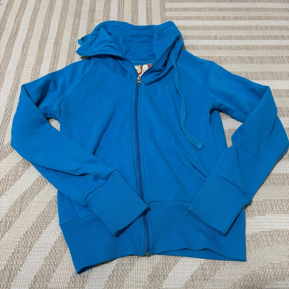 Y2K Op Blue Full Zip Beachy Women's Medium Jacket Boho